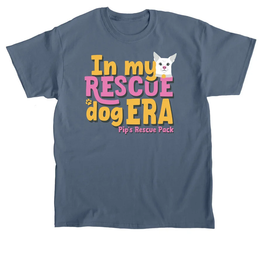 &ldquo;In my rescue dog era&rdquo; unisex t-shirt mockup